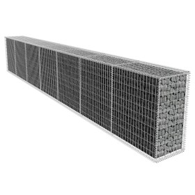 Gabion wall with galvanized steel cover 600x50x100 cm by , fence panels - Ref: Foro24-142530, Price: 269,79 €, Discount: %