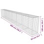 Gabion wall with galvanized steel cover 600x50x100 cm by , fence panels - Ref: Foro24-142530, Price: 269,99 €, Discount: %