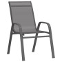 Stackable garden chairs 4 gray textilene units by , Garden chairs - Ref: Foro24-318781, Price: 133,69 €, Discount: %