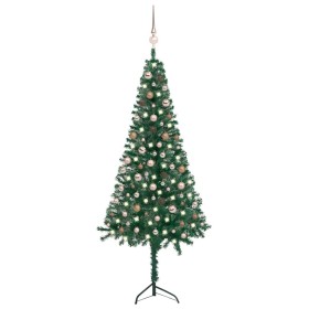 Künstlicher Weihnachtsbaum mit LED-Ecke und grünen Kugeln 210 cm von , Weihnachtsbäume - Ref: Foro24-3077955, Preis: 79,42 €,...