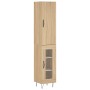 Aparador de madera contrachapada roble Sonoma 34,5x34x180 cm de , Aparadores - Ref: Foro24-3199076, Precio: 92,44 €, Descuent...