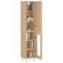 Aparador de madera contrachapada roble Sonoma 34,5x34x180 cm de , Aparadores - Ref: Foro24-3199076, Precio: 92,44 €, Descuent...