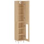 Aparador de madera contrachapada roble Sonoma 34,5x34x180 cm de , Aparadores - Ref: Foro24-3199076, Precio: 92,44 €, Descuent...