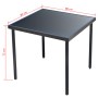 Juego de comedor de jardín 5 piezas de acero negro de , Conjuntos de jardín - Ref: Foro24-43312, Precio: 305,21 €, Descuento: %