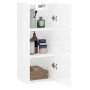 Glossy white engineered wood wall cabinet 34.5x34x90 cm by , Sideboards - Ref: Foro24-834996, Price: 56,24 €, Discount: %