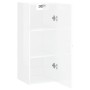 Glossy white engineered wood wall cabinet 34.5x34x90 cm by , Sideboards - Ref: Foro24-834996, Price: 56,24 €, Discount: %