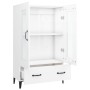 Aparador de madera contrachapada blanco brillante 70x31x115cm de , Aparadores - Ref: Foro24-812561, Precio: 110,99 €, Descuen...