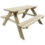 Children's picnic table pine wood 89x89.6x50.8 cm by vidaXL, Garden tables - Ref: Foro24-274307, Price: 50,92 €, Discount: %