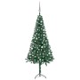 Set árbol Navidad artificial esquina LED y bolas verde 210 cm de , Arboles de navidad - Ref: Foro24-3077965, Precio: 61,71 €,...