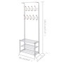 Clothes rack with shoe shelf 68x32x182.5 cm white by vidaXL, Hat and coat racks - Ref: Foro24-243727, Price: 71,41 €, Discoun...