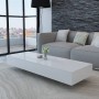 Glänzend weißer rechteckiger Couchtisch aus Fiberglas von vidaXL, Couchtisch - Ref: Foro24-244021, Preis: 138,65 €, Rabatt: %