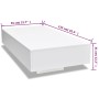 Glänzend weißer rechteckiger Couchtisch aus Fiberglas von vidaXL, Couchtisch - Ref: Foro24-244021, Preis: 140,24 €, Rabatt: %