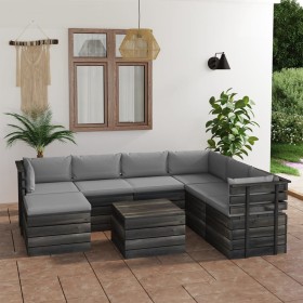 Pallet furniture for garden 8 pcs solid pine wood cushions by , Garden sets - Ref: Foro24-3062044, Price: 764,05 €, Discount: %