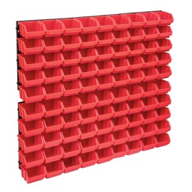 Storage box kit 96 pieces red black wall panels by , Tool cabinets - Ref: Foro24-150806, Price: 98,99 €, Discount: %