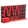 Storage box kit 96 pieces red black wall panels by , Tool Organization and Storage - Ref: Foro24-150810, Price: 23,91 €, Disc...