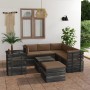 Pallet furniture for garden 8 pcs solid pine wood cushions by , Garden sets - Ref: Foro24-3062039, Price: 722,02 €, Discount: %