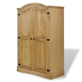 Pine wood wardrobe in Mexican Corona style with 2 doors by vidaXL, Wardrobes - Ref: Foro24-243732, Price: 315,25 €, Discount: %