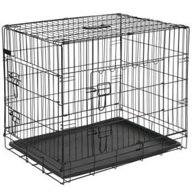 @Pet Hundetransportbox aus schwarzem Metall, 77,5 x 48,5 x 55,5 cm, 15002 von @Pet, Transportboxen und Boxen für Haustiere - ...