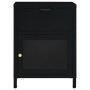 Mesita de noche negra acero y vidrio 40x30x54,5 cm de vidaXL, Mesitas de noche - Ref: Foro24-336052, Precio: 94,60 €, Descuen...