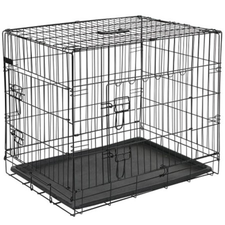 @Pet Hundetransportbox aus schwarzem Metall, 63 x 44 x 50,5 cm, 15001 von @Pet, Transportboxen und Boxen für Haustiere - Ref:...