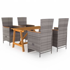 Gray 5-Piece Garden Dining Set by , Garden sets - Ref: Foro24-3068761, Price: 703,99 €, Discount: %