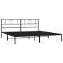 Bed frame with black metal headboard 183x213 cm by , Beds and slatted bases - Ref: Foro24-355468, Price: 103,38 €, Discount: %