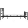 Black metal headboard and footboard bed frame 135x190 cm by , Beds and slatted bases - Ref: Foro24-355480, Price: 101,99 €, D...