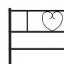 Black metal headboard and footboard bed frame 135x190 cm by , Beds and slatted bases - Ref: Foro24-355480, Price: 101,99 €, D...