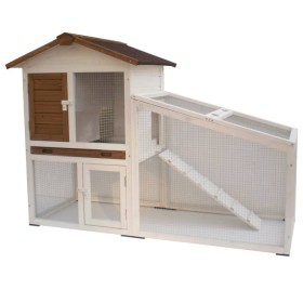 @Pet Tommy hutch white and brown 140x65x100 cm 20072 by @Pet, Cages and habitats for small animals - Ref: Foro24-413738, Pric...