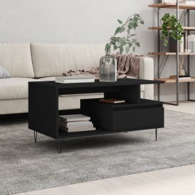 Mesa de centro madera contrachapada negro 90x49x45 cm de , Mesas de centro - Ref: Foro24-831021, Precio: 62,12 €, Descuento: %