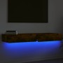 Muebles de TV con luces LED 2 uds roble ahumado 60x35x15,5 cm de , Muebles TV - Ref: Foro24-842897, Precio: 82,52 €, Descuent...