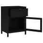 Black bedside table made of steel and glass, 40x30x54.5 cm by vidaXL, Nightstands - Ref: Foro24-336052, Price: 94,60 €, Disco...