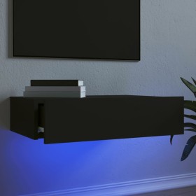 TV cabinet with LED lights black 60x35x15.5 cm by , TV Furniture - Ref: Foro24-842888, Price: 36,59 €, Discount: %