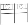 Black metal headboard 140 cm by , Headboards and footboards - Ref: Foro24-355496, Price: 33,32 €, Discount: %