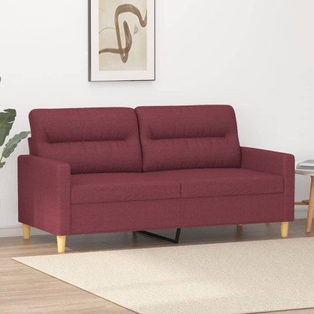 2-Sitzer-Sofa aus rotem Stoff, 140 cm von , Sofas - Ref: Foro24-359241, Preis: 240,74 €, Rabatt: %