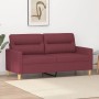 Sofá de 2 plazas de tela rojo tinto 140 cm de , Sofás - Ref: Foro24-359241, Precio: 240,74 €, Descuento: %