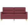 Sofá de 2 plazas de tela rojo tinto 140 cm de , Sofás - Ref: Foro24-359241, Precio: 240,74 €, Descuento: %