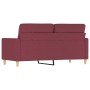 2-Sitzer-Sofa aus rotem Stoff, 140 cm von , Sofas - Ref: Foro24-359241, Preis: 240,74 €, Rabatt: %