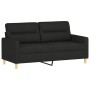 Sofagarnitur mit Kissen 2-teilig aus schwarzem Stoff von , Sofas - Ref: Foro24-3201572, Preis: 485,62 €, Rabatt: %