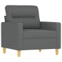 Sofagarnitur mit Kissen 3-teilig aus dunkelgrauem Stoff von , Sofas - Ref: Foro24-3201553, Preis: 749,99 €, Rabatt: %