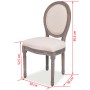 Dining chairs 4 units cream fabric by vidaXL, dining chairs - Ref: Foro24-244088, Price: 398,44 €, Discount: %