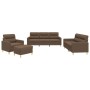 Sofa set with cushions 4 pieces brown fabric by , Sofas - Ref: Foro24-3201547, Price: 735,21 €, Discount: %