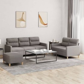 Sofagarnitur mit Kissen, 3-teilig, taupegrauer Stoff von , Sofas - Ref: Foro24-3201615, Preis: 579,64 €, Rabatt: %