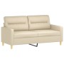 Sofa set with cushions 2 pieces cream fabric by , Sofas - Ref: Foro24-3201570, Price: 464,00 €, Discount: %