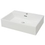 Lavabo con orificio para grifo cerámica 60,5x42,5x14,5 cm blanco de vidaXL, Lavabos - Ref: Foro24-142347, Precio: 111,49 €, D...