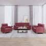 Sofa set with cushions 3 pieces red fabric by , Sofas - Ref: Foro24-3201558, Price: 698,16 €, Discount: %