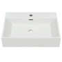 Lavabo con orificio para grifo cerámica 60,5x42,5x14,5 cm blanco de vidaXL, Lavabos - Ref: Foro24-142347, Precio: 111,49 €, D...