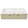 Lavabo con orificio para grifo cerámica 60,5x42,5x14,5 cm blanco de vidaXL, Lavabos - Ref: Foro24-142347, Precio: 111,49 €, D...