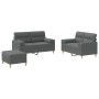 Sofa set with cushions 3 pieces dark gray fabric by , Sofas - Ref: Foro24-3201593, Price: 546,99 €, Discount: %