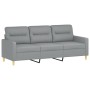 Sofagarnitur mit Kissen 3-teilig aus hellgrauem Stoff von , Sofas - Ref: Foro24-3201608, Preis: 605,42 €, Rabatt: %